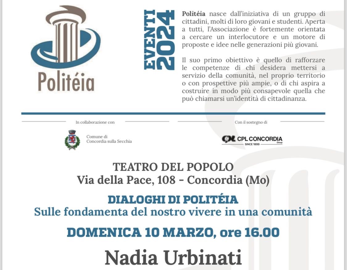 10 Marzo a Concordia – Dialoghi di Politeia – "L'ipocrisia virtuosa"