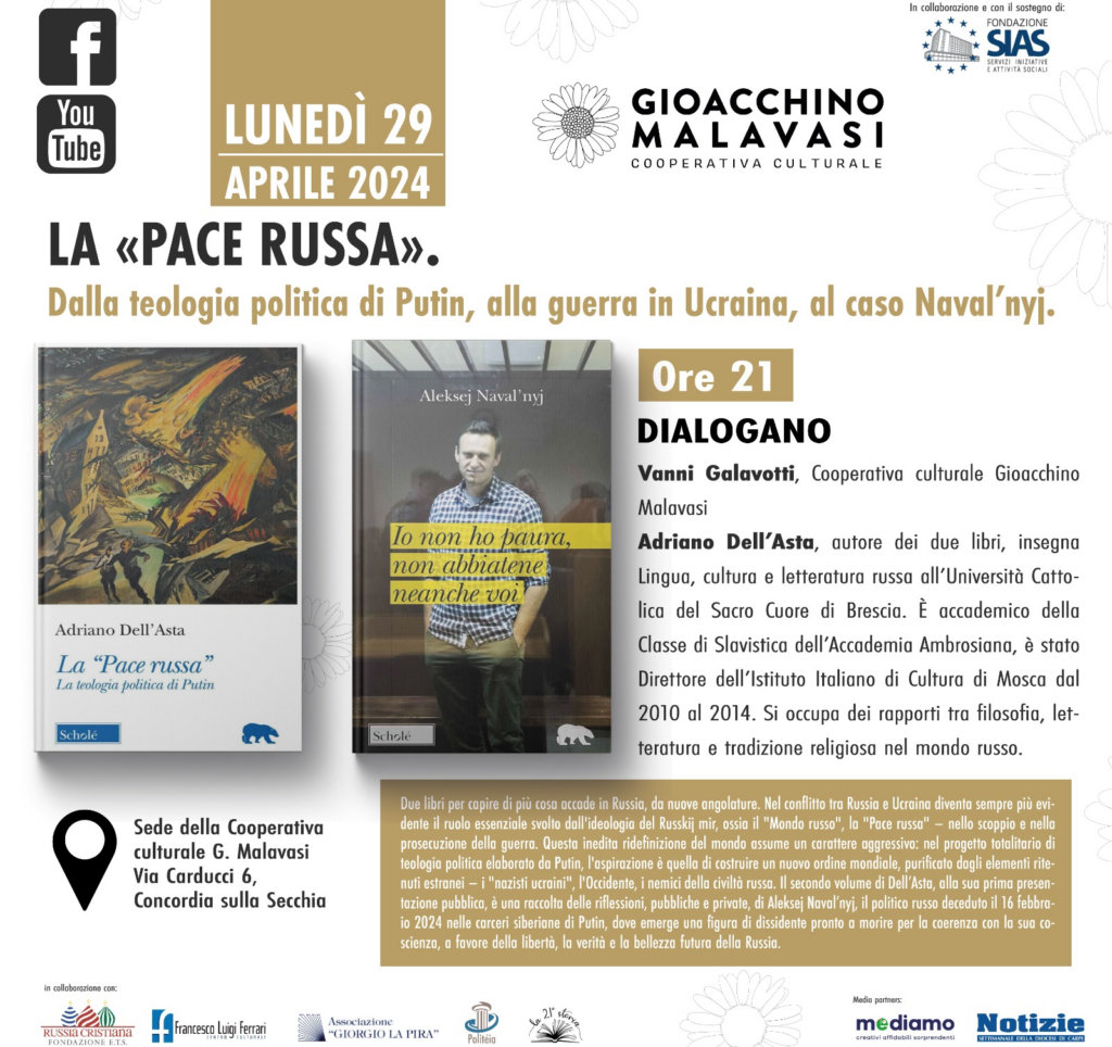 29 Aprile a Concordia - La "Pace Russa"- Dialogano Vanni Galavotti e Adriano Dell'Asta