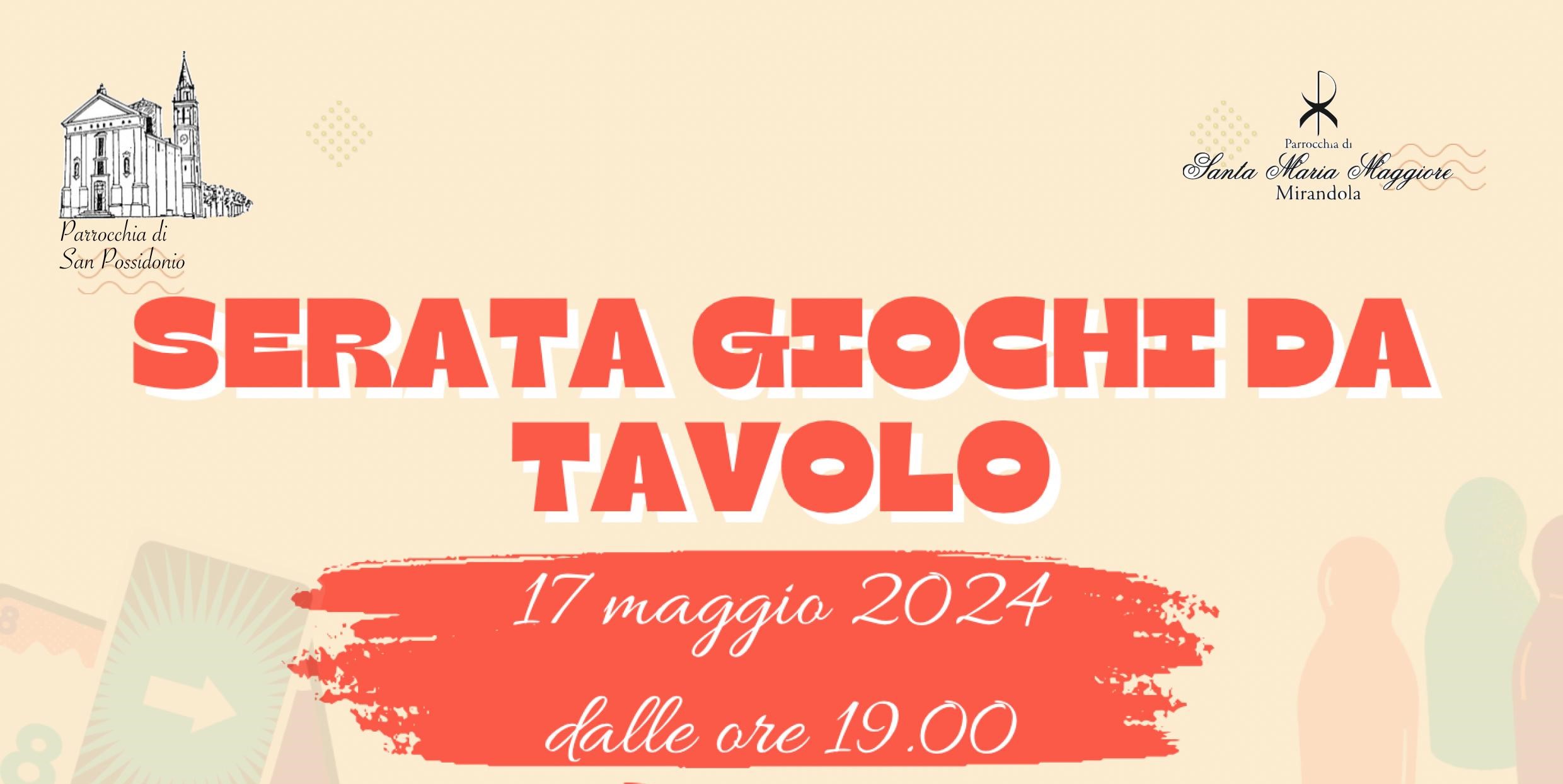 17 Maggio a Mirandola – Serata giochi da tavolo