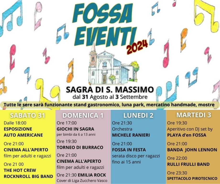 Dal 31 Agosto a Fossa di Concordia - Sagra di San Massimo