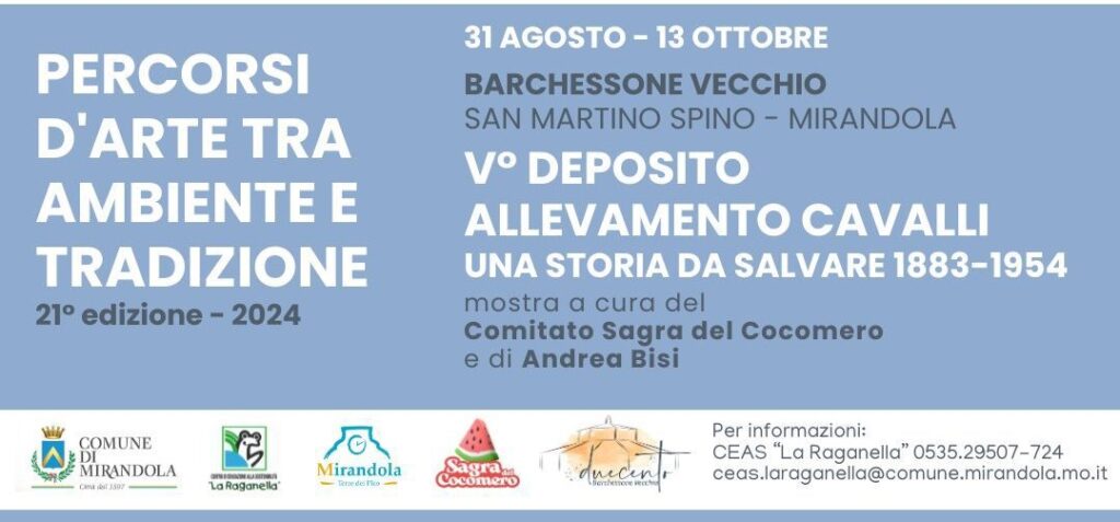 Fino al 13 Ottobre al Barchessone Vecchio a San Martino Spino