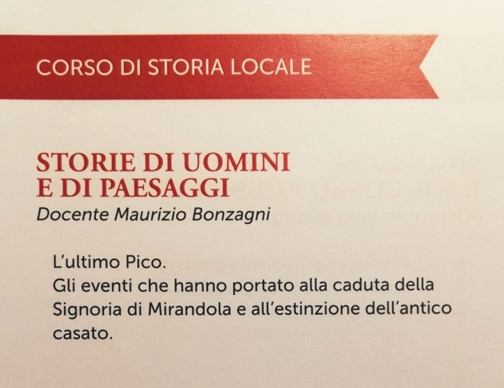 28 Settembre a Mirandola - Università della Libera Età - Storia di Uomini e di Paesaggi