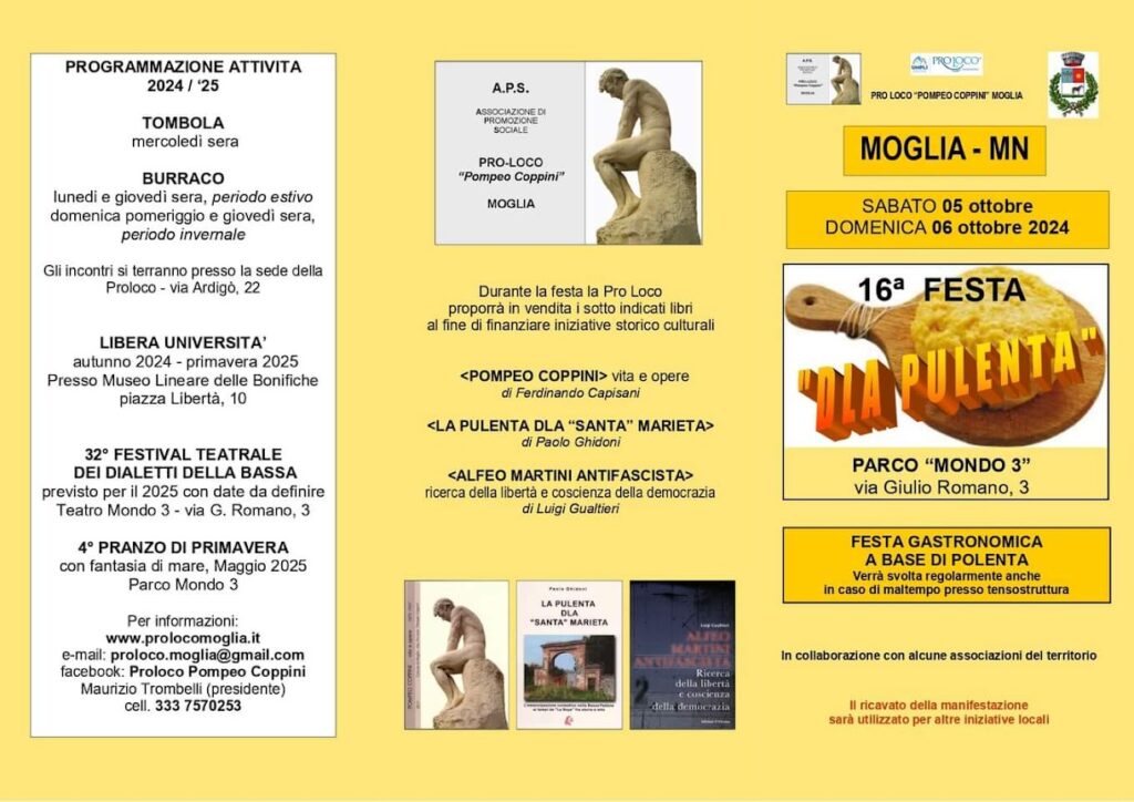 Dal 5 Ottobre a Moglia - 16a Festa dla Pulenta