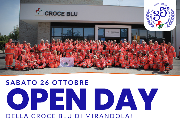 26 Ottobre a Mirandola - Open Day Croce Blu - Il programma