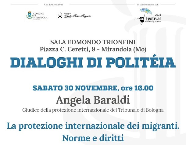 30 Novembre a Mirandola - Dialoghi di Politeia