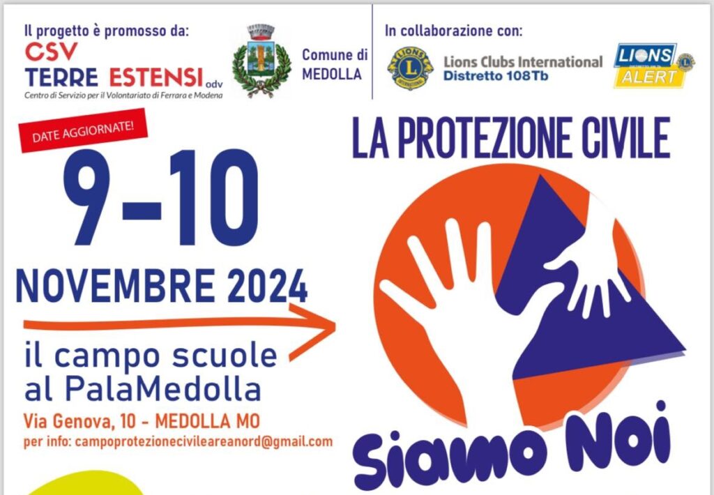 9/10 Novembre a Medolla - Protezione Civile - Il campo scuole al Palamedolla