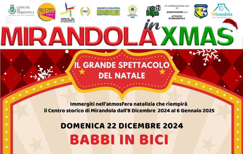 22 Dicembre a Mirandola - Babbi in Bici