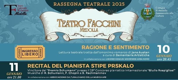 Dal 10 Gennaio a Medolla – Teatro Facchini – Tutto il programma