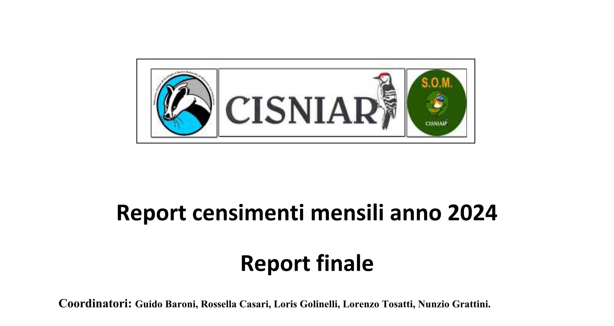 CISNAIR – S.O.M – Report censimenti mensili anno 2024