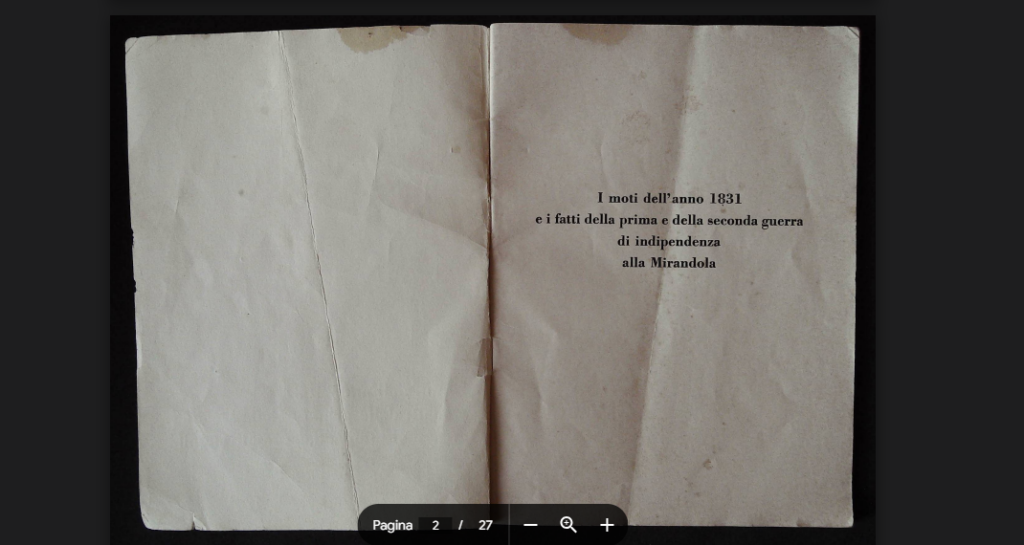 E' questo il titolo di un libretto, datato 1961, scritto da Vilmo Cappi, e presumo interessante per chi ama la storia di Mirandola e della nostra Terra.......