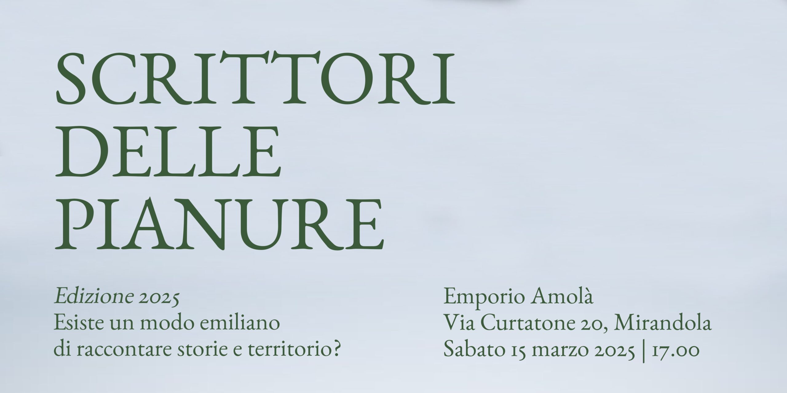 15 Marzo a Mirandola – Scrittori delle Pianure