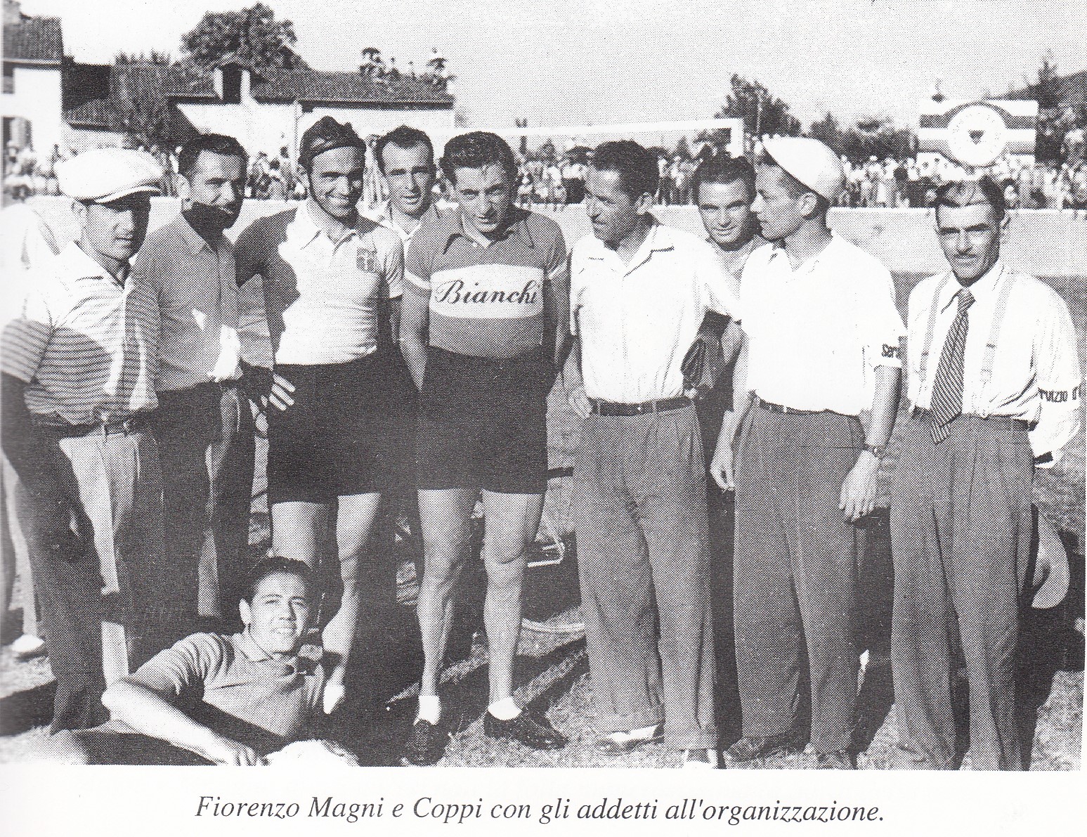 Velodromo di Cavezzo luglio del 1948 – Presenti Coppi, Magni e Nino Borsari