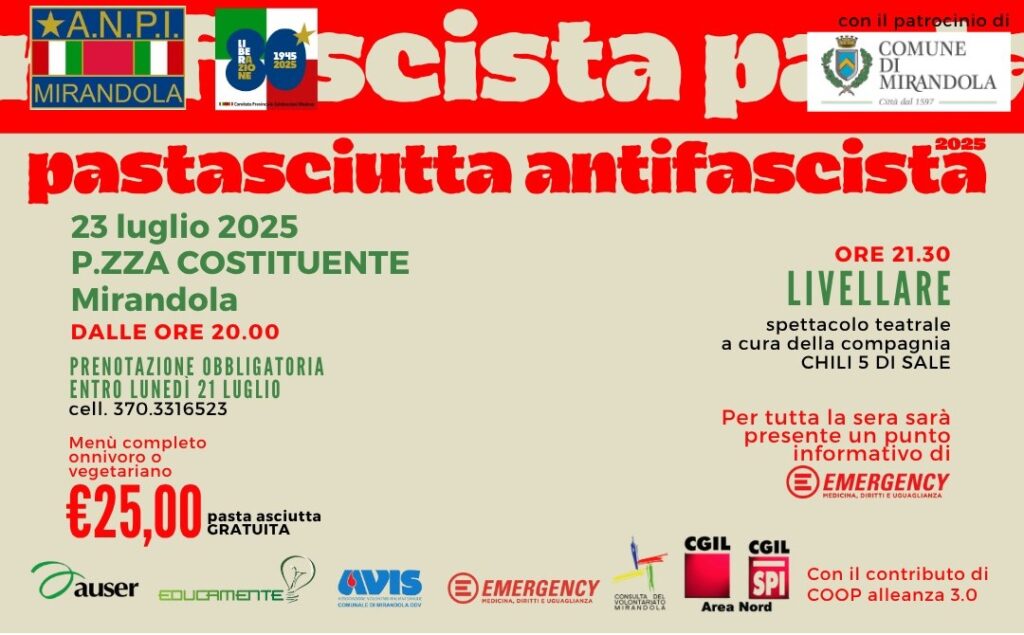 23 Luglio a Mirandola - Pastasciutta Antifascista