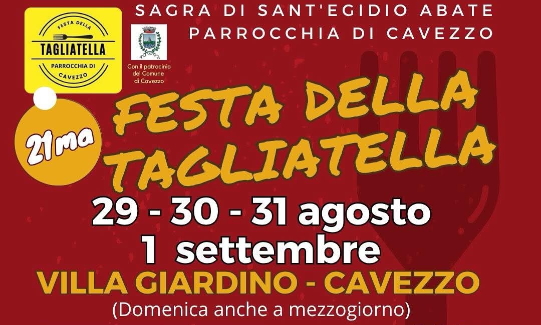 Dal 29 Agosto a Cavezzo – Festa della Tagliatella