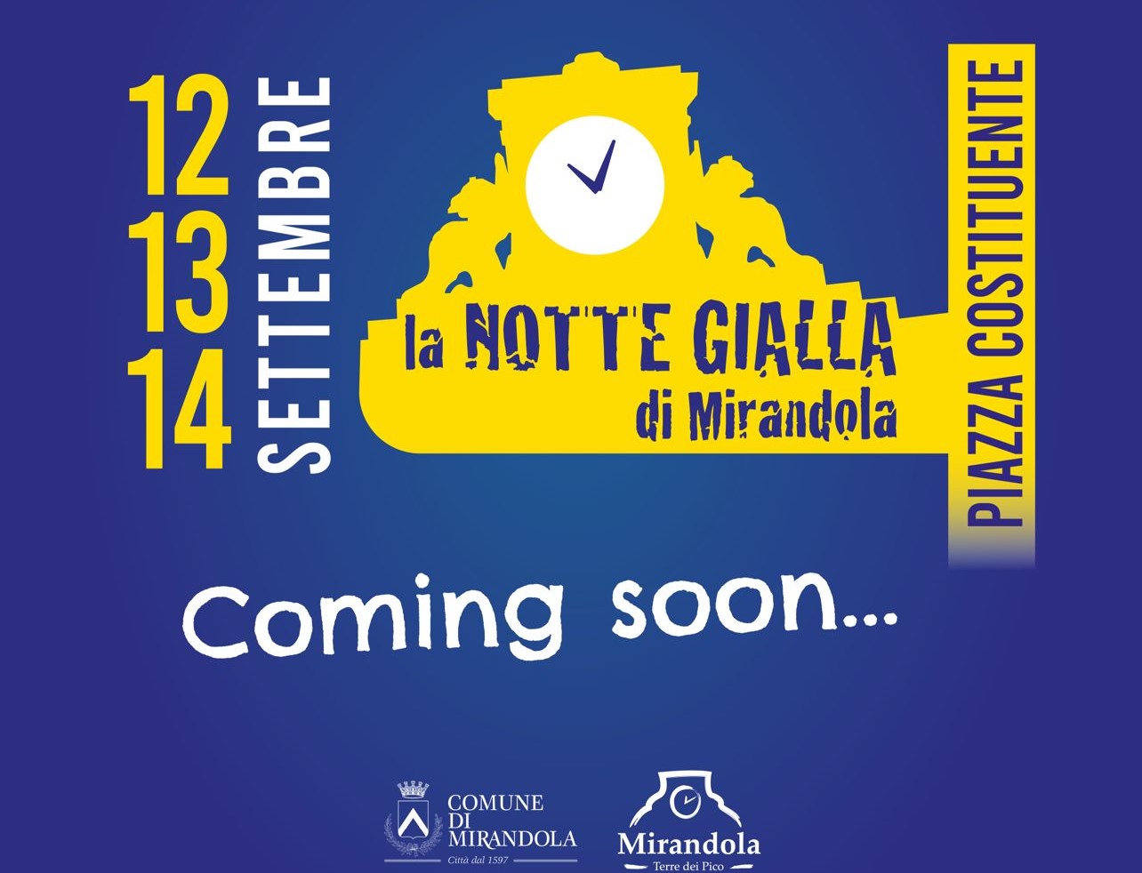 Dal 12 Settembre – La Notte Gialla di Mirandola – Il programma