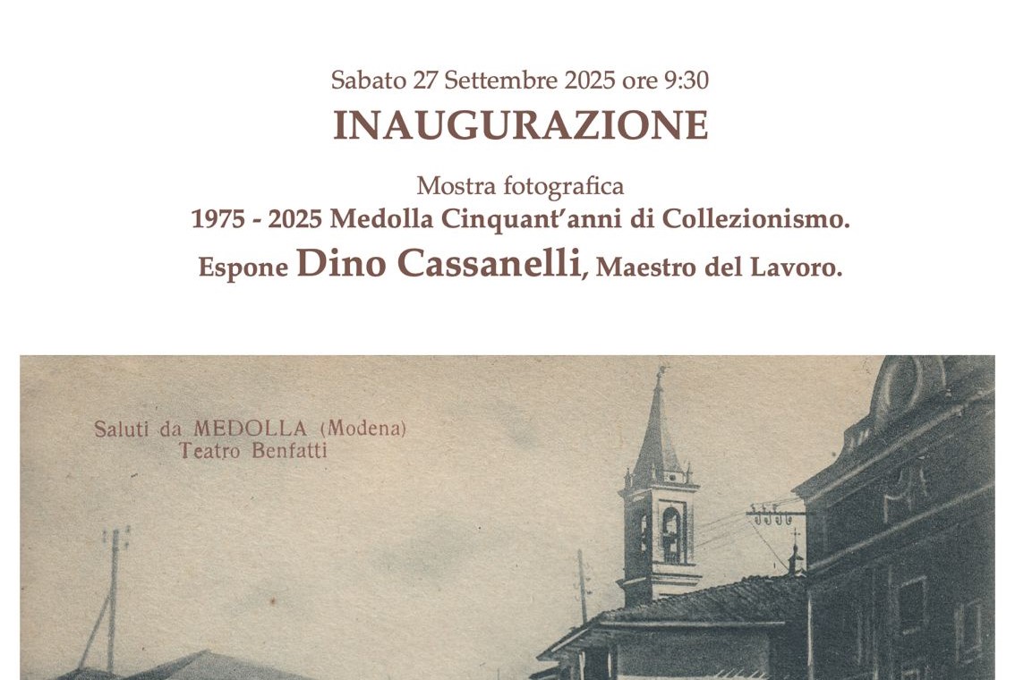 27 Settembre a Medolla – Inaugurazione mostra di Dino Cassanelli