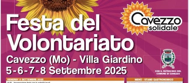 Dal 5 Settembre a Cavezzo – Festa del Volontariato