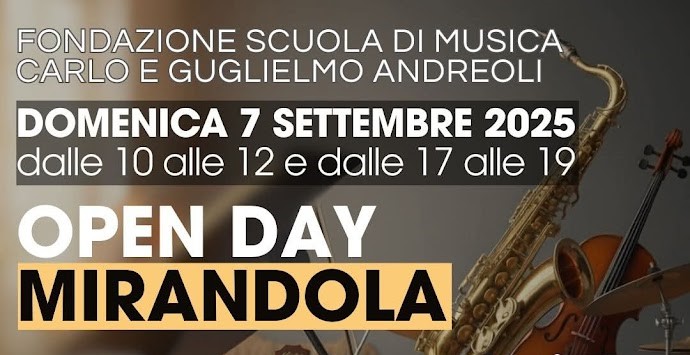 7 Settembre a Mirandola – Open Day Mirandola