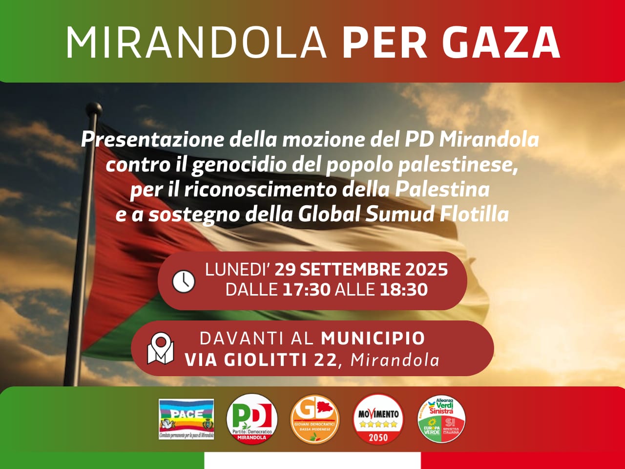 29 Settembre a Mirandola – Mirandola per Gaza