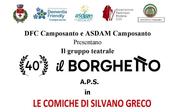23 Ottobre a Camposanto – Gruppo teatrale “Il Borghetto” – Le comiche di Silvano Greco