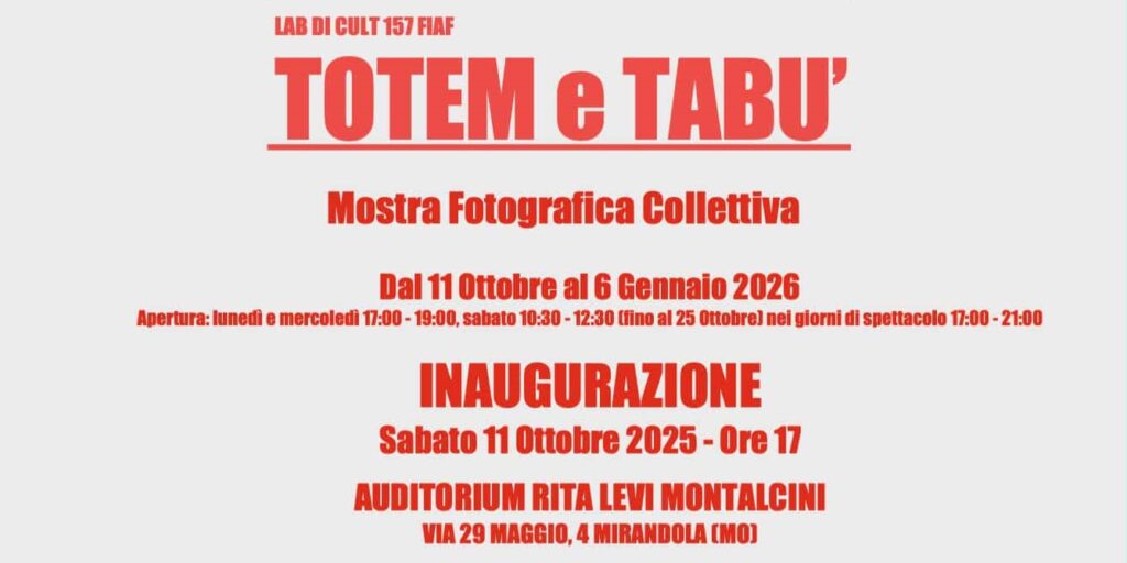 Dal 11 Ottobre a Mirandola - Mostra fotografica collettiva 