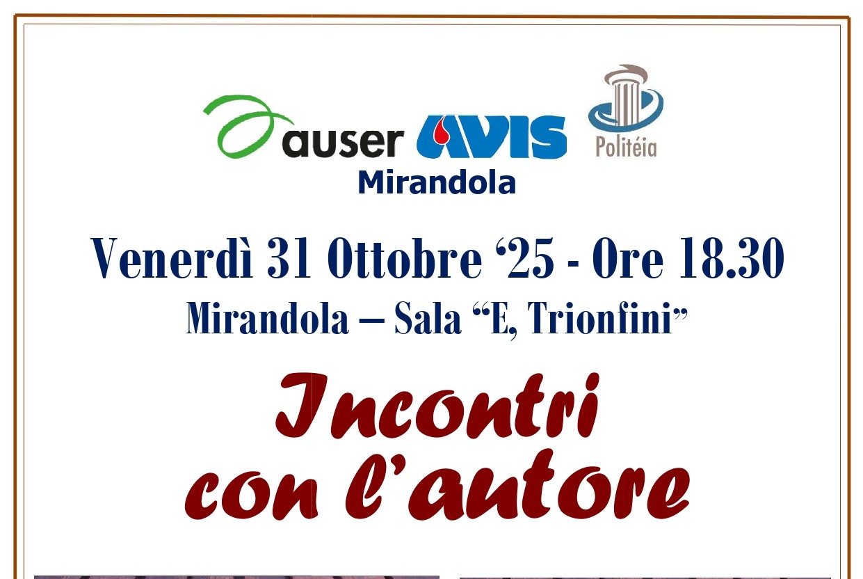 31 Ottobre a Mirandola – Incontri con l’autore – Vittorio Martinelli dialoga con Luigi Costi