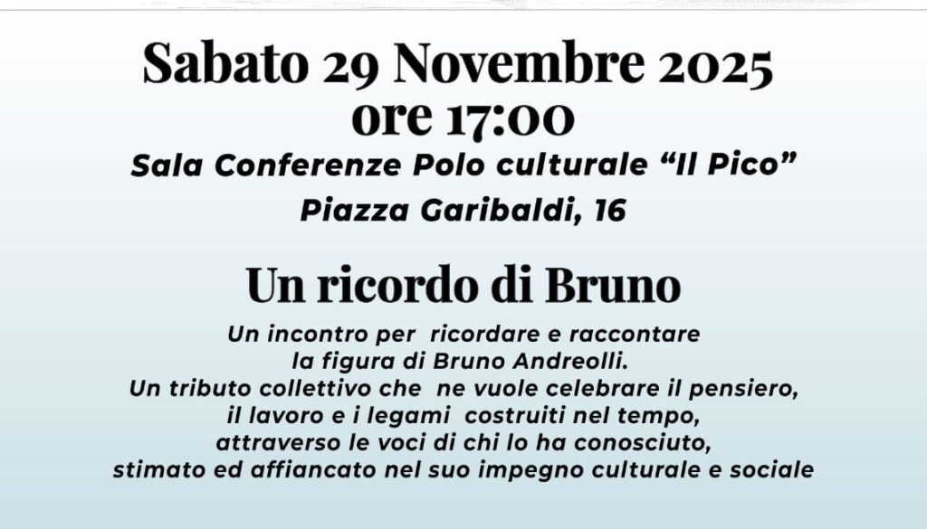29 Novembre a Mirandola - Un ricordo di Bruno