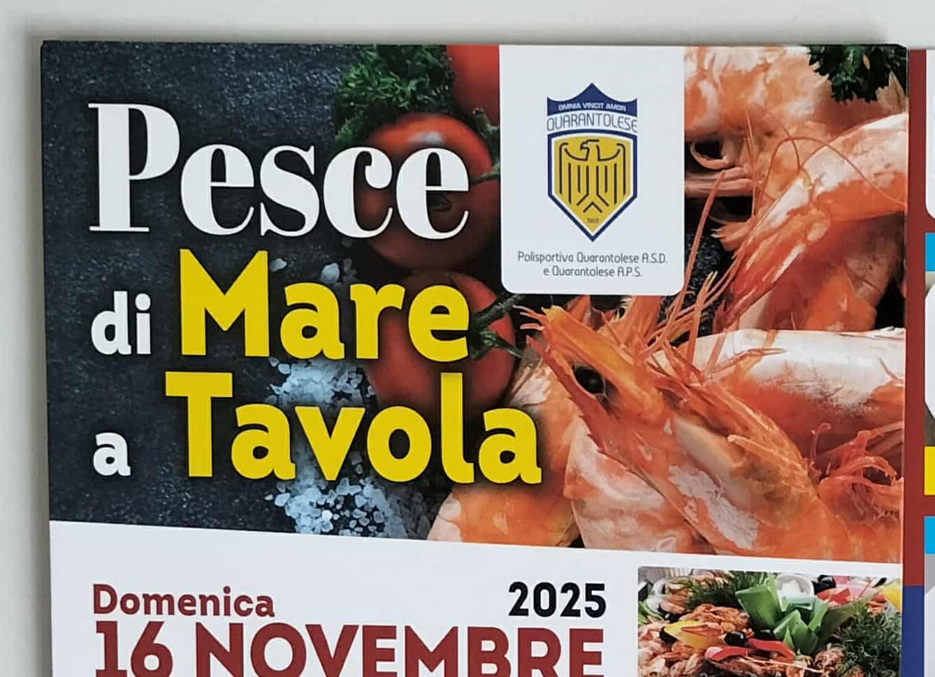 16 Novembre a Quarantoli – Pesce di mare a tavola
