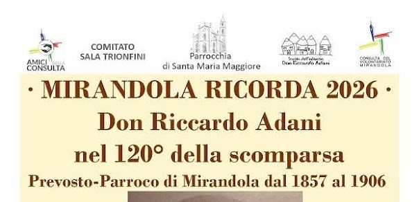 26 Febbraio – Mirandola ricorda Don Riccardo Adani