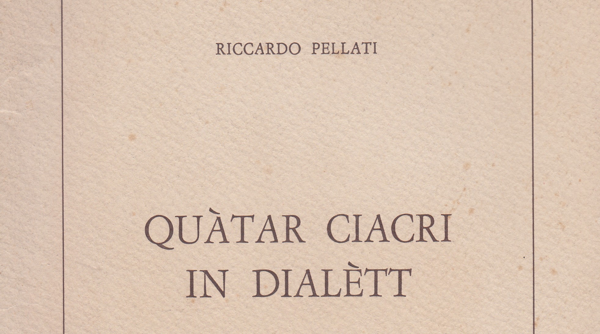 Riccardo Pellati – ‘Na brisla lugada