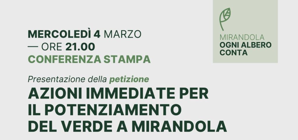 4 Marzo a Mirandola - Presentazione della petizione 