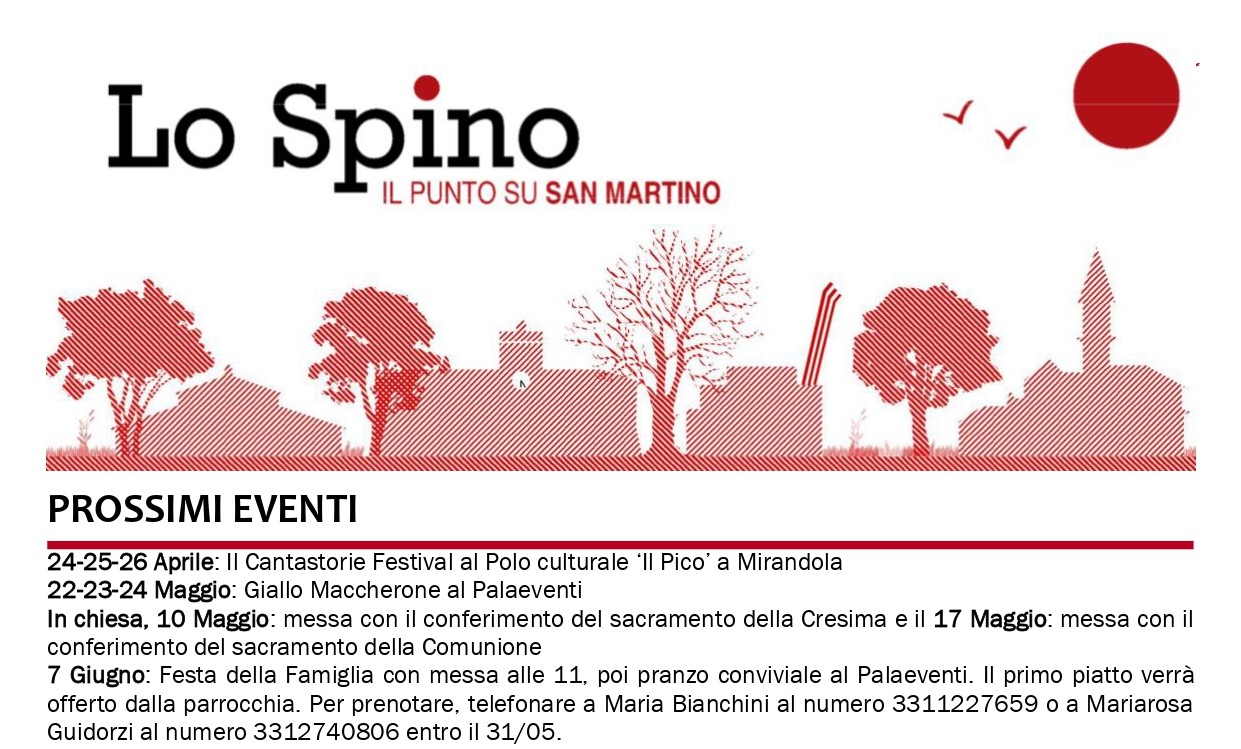 Lo Spino n°212 – Il giornalino bimensile degli amici di San Martino Spino