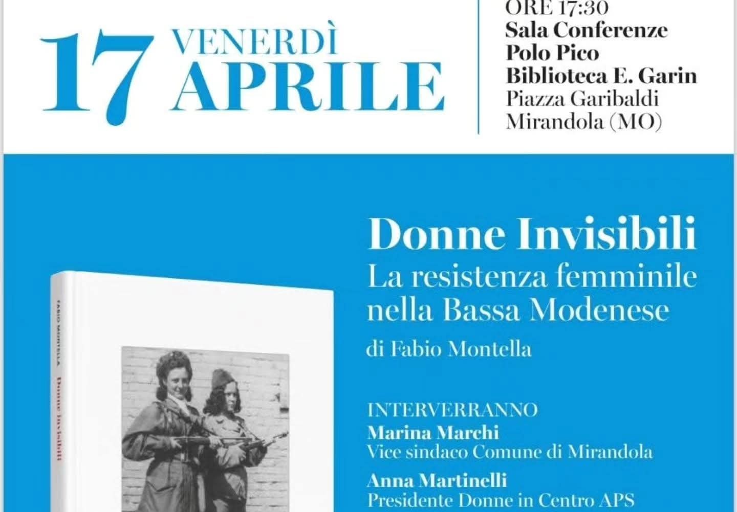 17 Aprile a Mirandola - Presentazione del libro di Fabio Montella