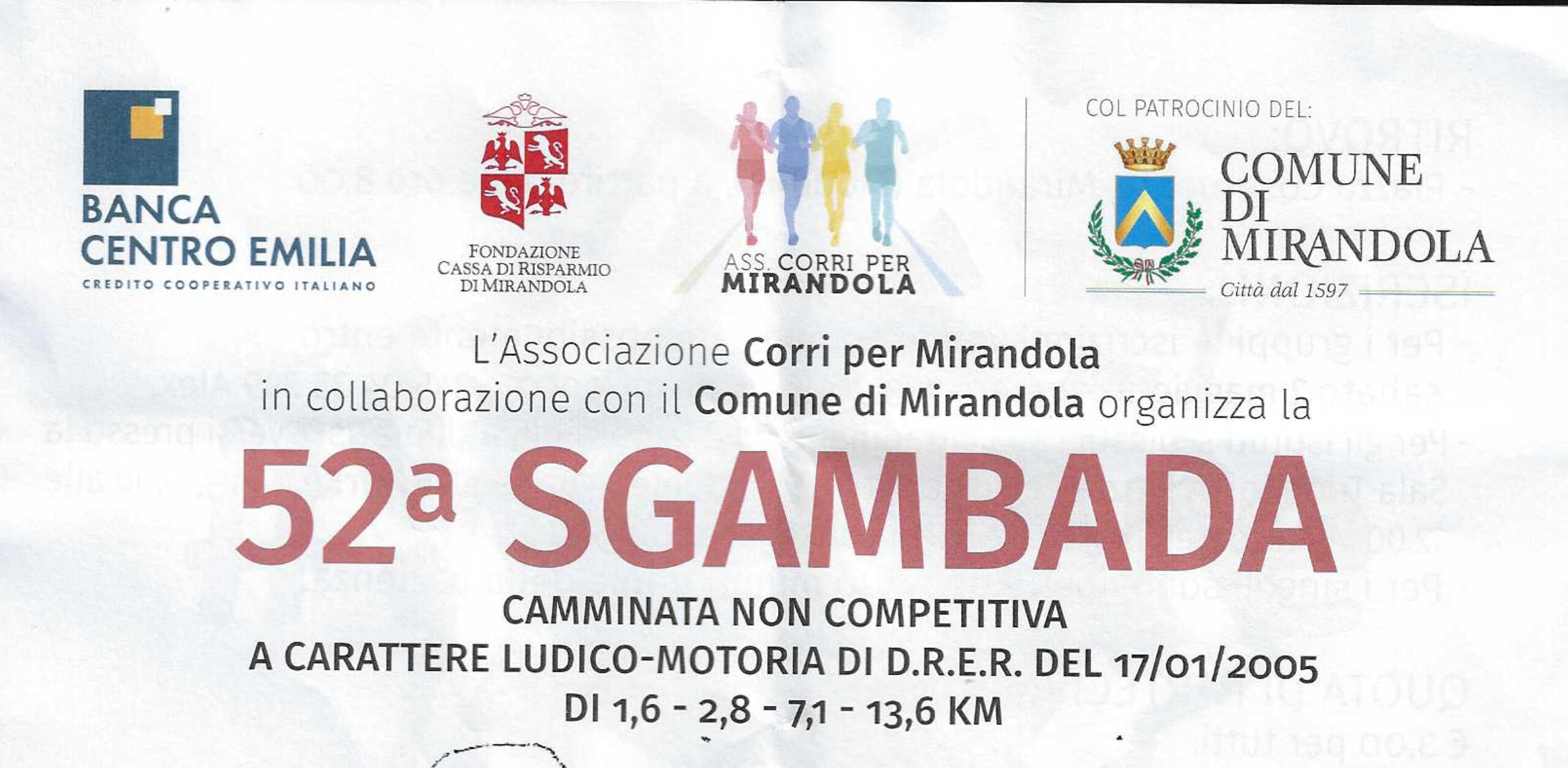 3 Maggio a Mirandola - 52a Sgambada - Il programma