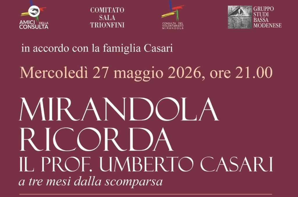 27 Maggio  - Mirandola ricorda il prof. Umberto Casari