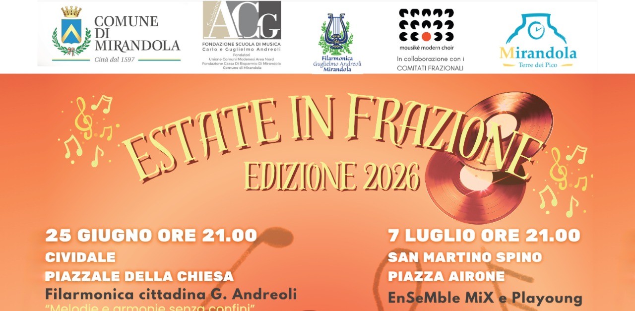 L'Estate nelle frazioni di Mirandola - Il programma