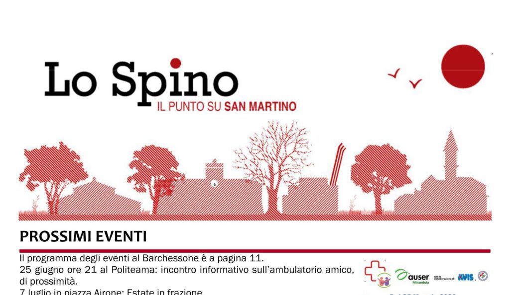 Lo Spino è sempre più un vero e proprio punto di riferimento per i suoi abitanti. Gli argomenti trattati valorizzano il territorio e le sue tradizioni. Complimenti!