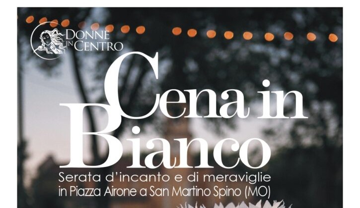 Cena in bianco - A San Martino Spino l'eleganza è di casa.