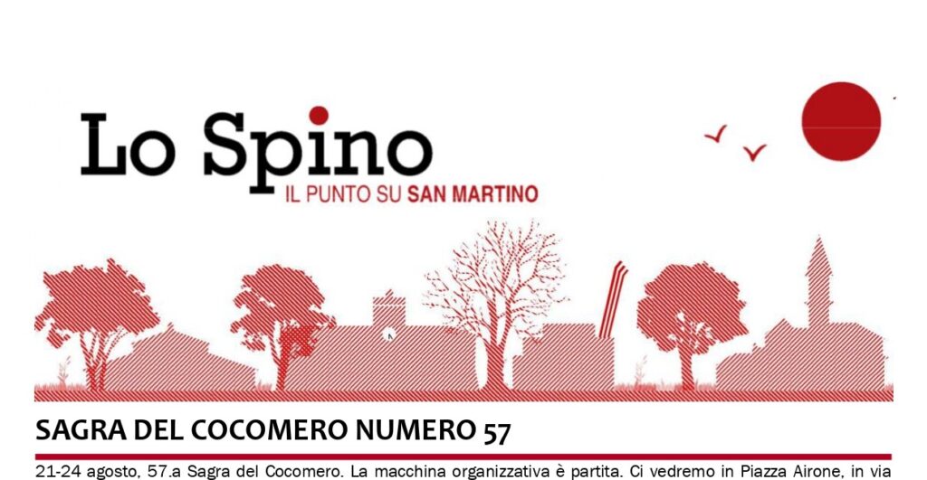 Lo Spino è sempre più un vero e proprio punto di riferimento per i suoi abitanti. Gli argomenti trattati valorizzano  il territorio e le sue tradizioni. Complimenti!