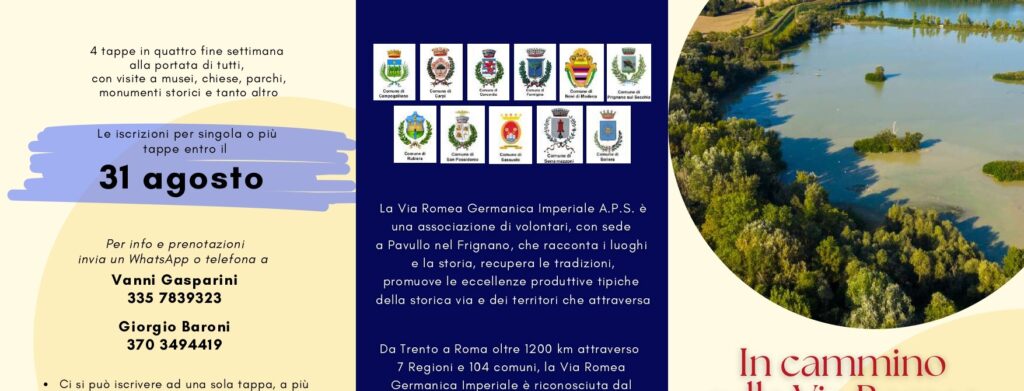 Camminata in quattro tappe sulla Via Romea Germanica con partenza da Concordia