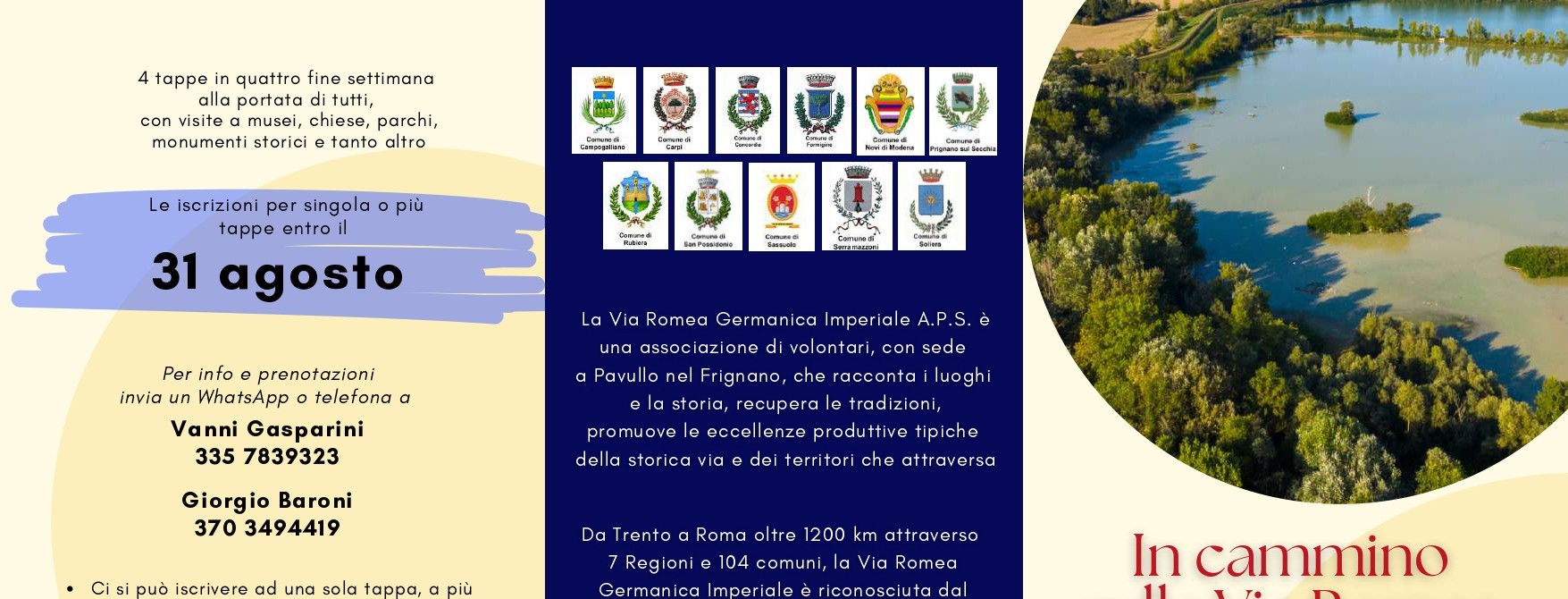 Camminata in quattro tappe sulla Via Romea Germanica con partenza da Concordia