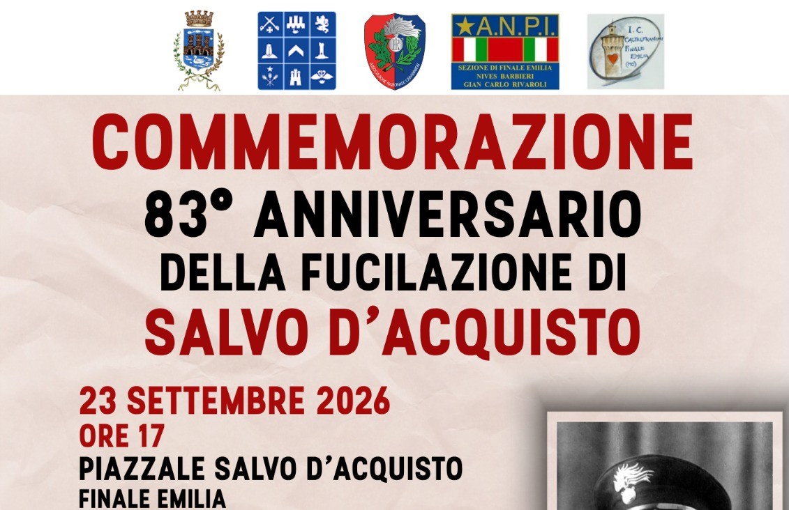 Finale Emilia rende omaggio a Salvo D'Acquisto