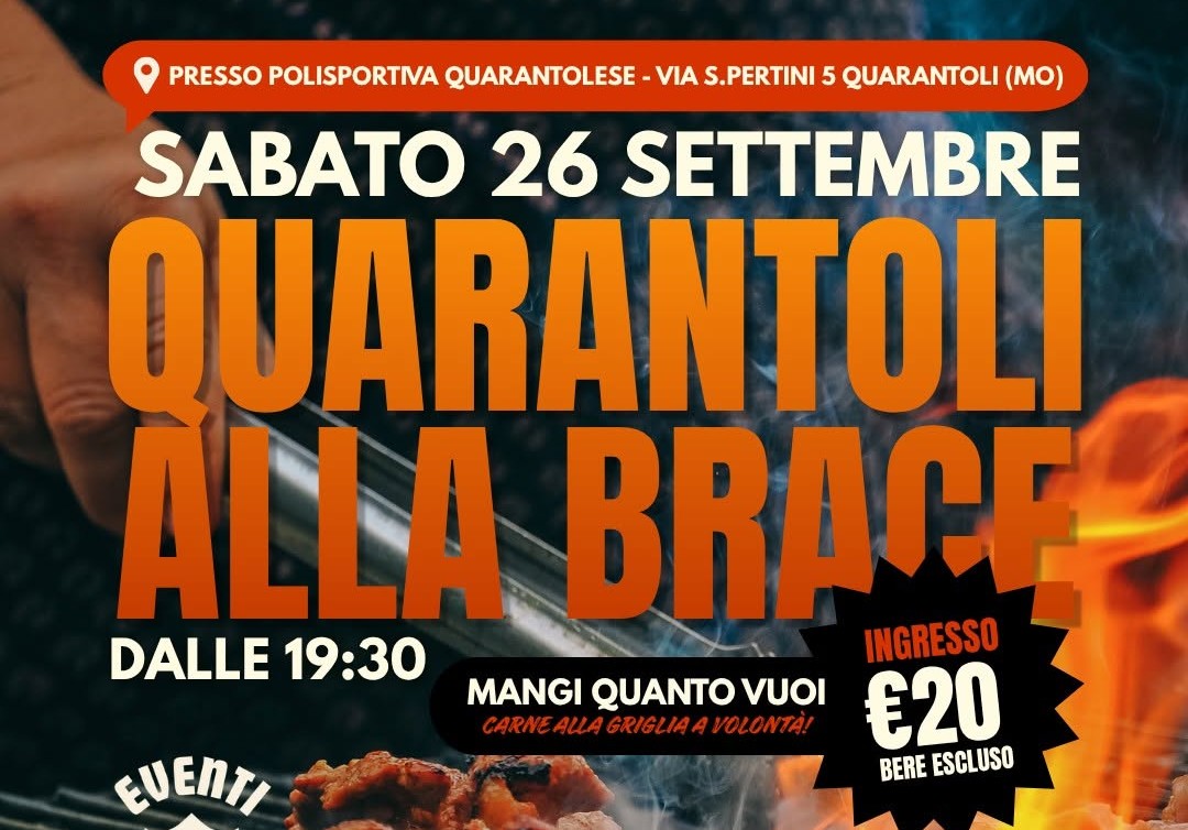 Quarantoli alla brace - Carne alla griglia a volontà.