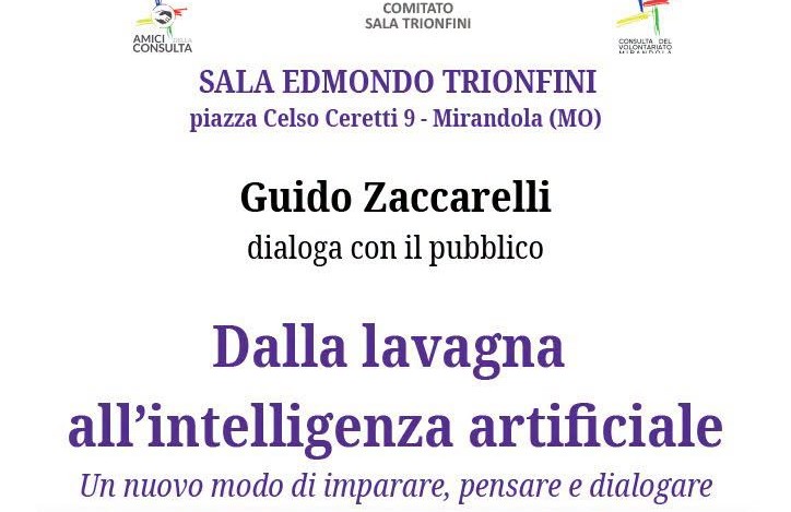 Guido Zaccarelli, a Mirandola, dialogherà con il pubblico sull’Intelligenza Artificiale