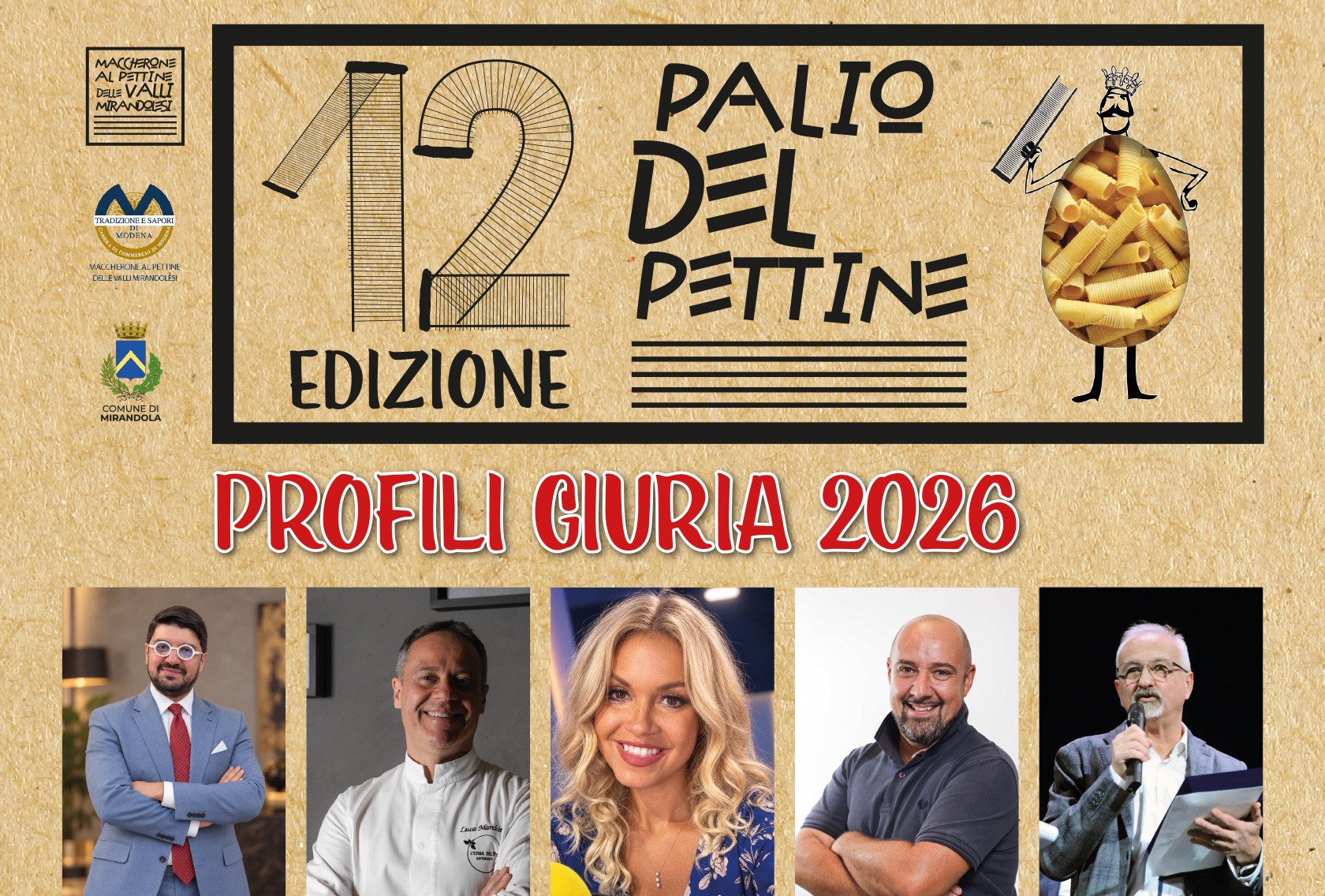 Palio del Pettine 2026 – I profili della Giuria