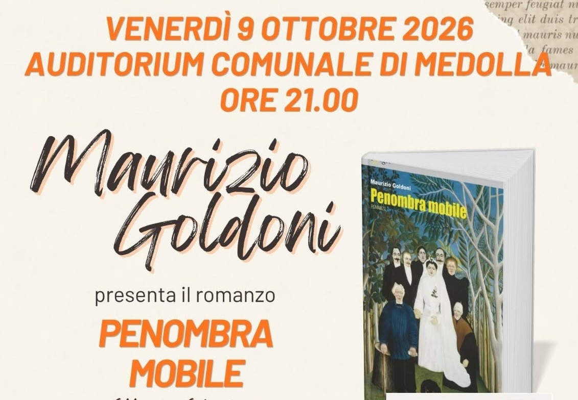 A Medolla, nell'Auditorium Comunale, presentazione del romanzo di Maurizio Goldoni 