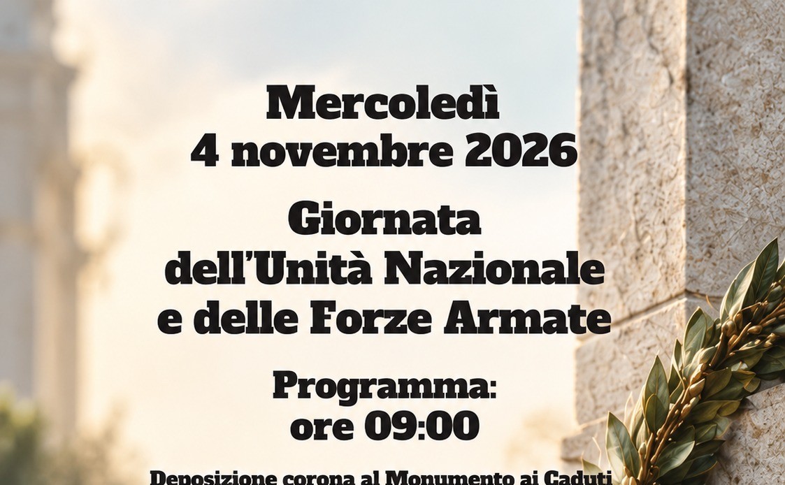 4 Novembre - Giornata dell'Unità Nazionale e delle Forze Armate - Il programma a Mirandola